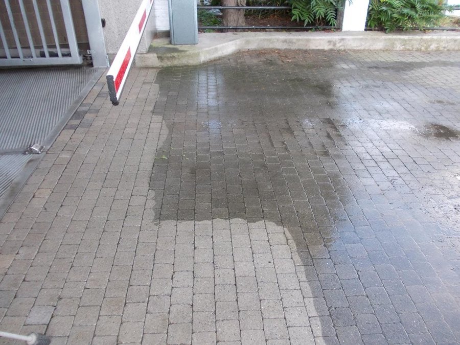 Nettoyage de terrasse avant après